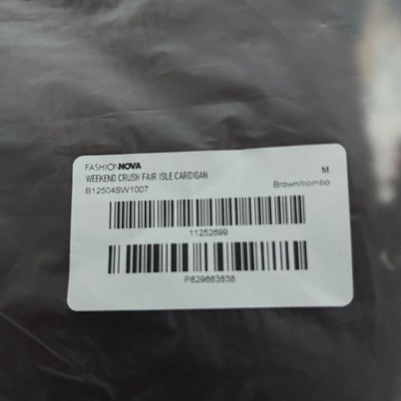 NWT brown fair isle cardigan - Picture 4 of 4